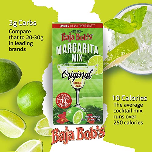 Baja Bob's Original Margarita Mix Singles (Contains 8 SingleServe