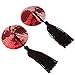 Ayliss® Sequin Lingerie Tassel Breast Bra Stickers Nipple Covers-Red