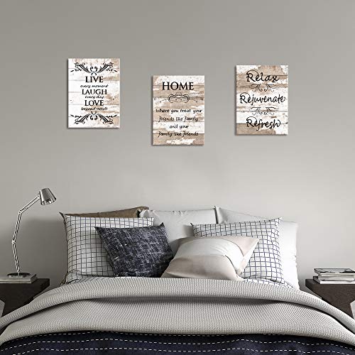 Visual-Art-Decor-Sweet-Home-Love-Life-Quotes-on-Rustic-Brown-and-Beige-Wood-Textured-Background-Canvas-Prints-Wall-Art-Framed-and-Stretched-for-Home-Living-Room-Kitchen-Bedroom-Decoration