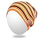 Bluetooth Beanie Hat,Mydeal Slouchy Skully Strip Cap with Wireless Bluetooth Headphone Headset Earphone Music Audio Hands-free Phone Call for Winter Sports Fitness Gym Exercise Workout - Black/Orange