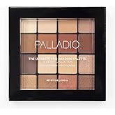 Palladio Ultimate Pro Eyeshadow Makeup Palette, 16 High-Pigmented Powder Colors, Matte, Shimmer, Satin Finishes, Natural Nudes