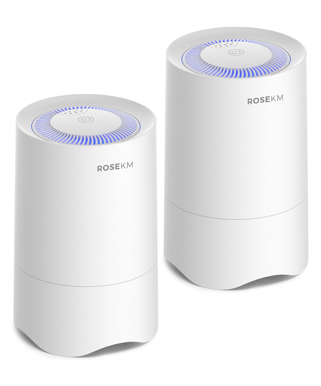 Photo 1 of Rosekm Small Air Purifier for Home Bedroom, Personal Desk Mini Air Purifier, Room Hepa Air Purifier Fresheners Cleaner for Dorm, Pets, Smoke, Desktop, Office (2 Pack)