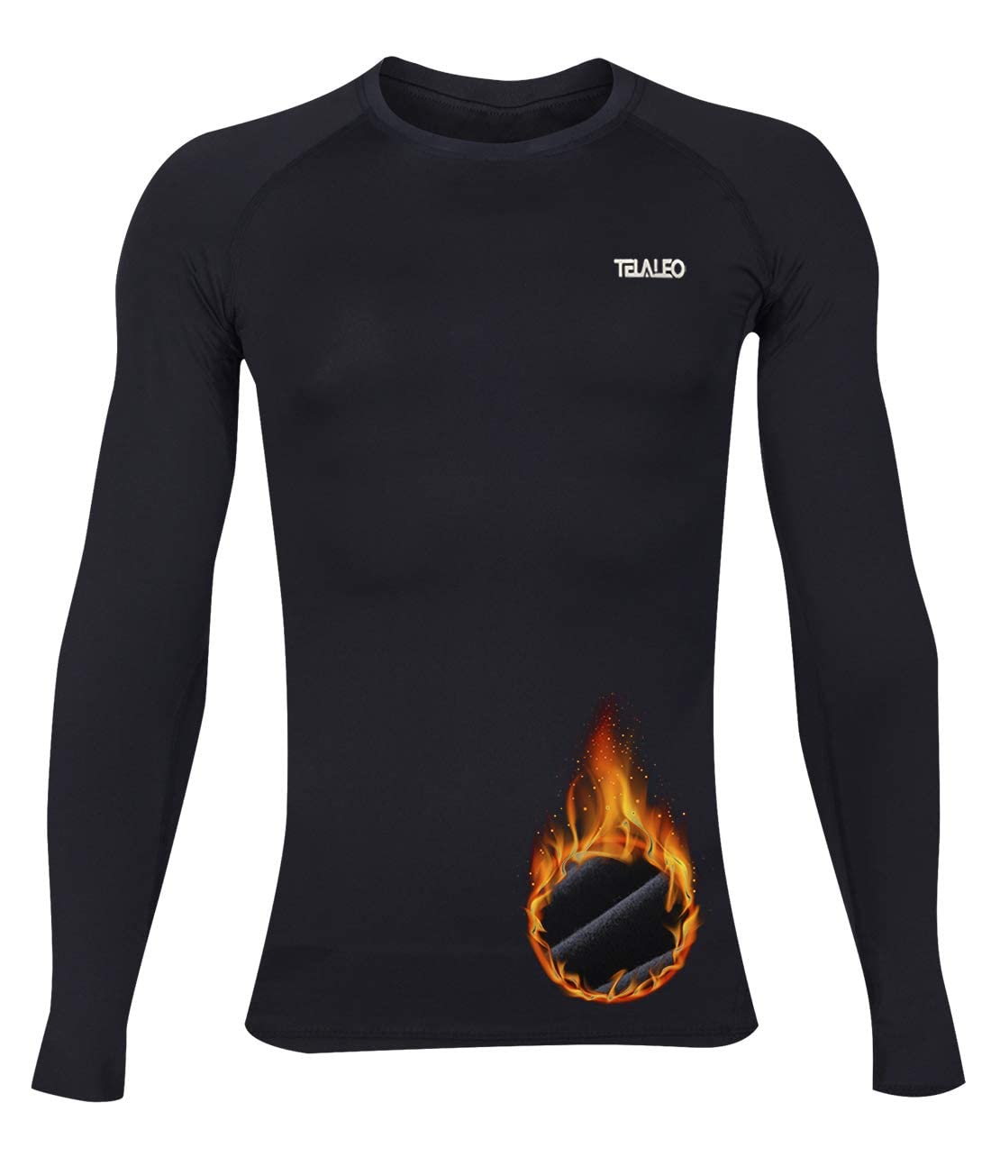 TELALEO Boys' Girls' Long Sleeve Compression Shirts Thermal Fleece Lined Kids Athletic Sports Tops Leggings Baselayer Set
