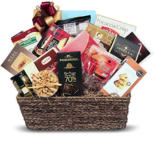 Christmas, Holiday Gourmet Gift Basket - Chocolate, Cookies, Wafers, Focaccia, Nuts - Birthday, Get Well, Anniversary, Corporate, Holiday - by Pellatt Cornucopia