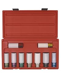 Sunex 2849 9 Pieza Internacional. 1 2" Dr. Protector extra fino de pared rueda de vaso de impacto Set