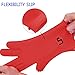 LP Silicone Heat Resistant Grilling BBQ Gloves (Pair) for Cooking Camping Baking Smoking Potholder Fireplace Red