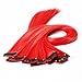 Neitsi 10pcs 18inch Colored Highlight Synthetic Clip on in Hair Extensions #F19 Red