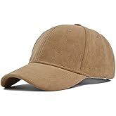 Xilery Women's Men's Suede Baseball Cap Faux Suede Leather Classic Adjustable Plain Hat Quality Baseball Cap Sun Hat