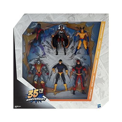 35th Anniversary 6 Pack Giant Size Marvel Universe Exclusive Action Figure Set X-Men Wolverine Nightcrawler Storm Cyclops Colossus Thunderbird Exclusive - Image 3