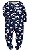 Carters Baby Girls Cotton Sleep & Play (3 Months, Navy Butterfly)