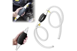 ATFIRST Multifunctional Liquid Siphon, 2024 New Siphon Pump for Gasoline, Siphon Pump for Gasoline Motor, Portable Fuel Transfer Pump for Oil Fuel Gasoline Diesel Liquid Water with Siphon Hose(6.5ft)