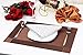 Rimobul Deluxe PVC Placemats, Coffee, Set of 4 (Coffee)