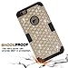 TOPSKY Compatible with iPhone 6s Plus Bling case, iPhone 6 Plus Bling case, [Shock Absorption] Studded Rhinestone Bling High Impact Resistant Armor Defender Case for iPhone 6 Plus and iPhone 6s Plus, Gold Black