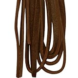 FootMatters Leather Boot & Shoe Laces - 108 inch - Dark Brown - 10 to 11 Eyelets