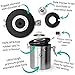 Coffee Gator Stainless Steel Coffee Grounds and Beans Container Canister with Date-Tracker, CO2-Release Valve and Measuring Scoop, Large, Orange
