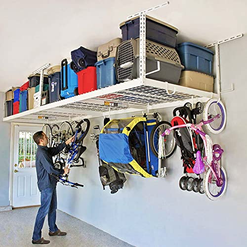 SafeRacks Overhead Garage Storage Rack, Heavy Duty Racks for Garage w