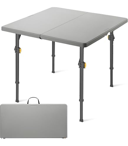 Amazon.com: FanttikOutdoor Folding Card Table 2 Heights, 34