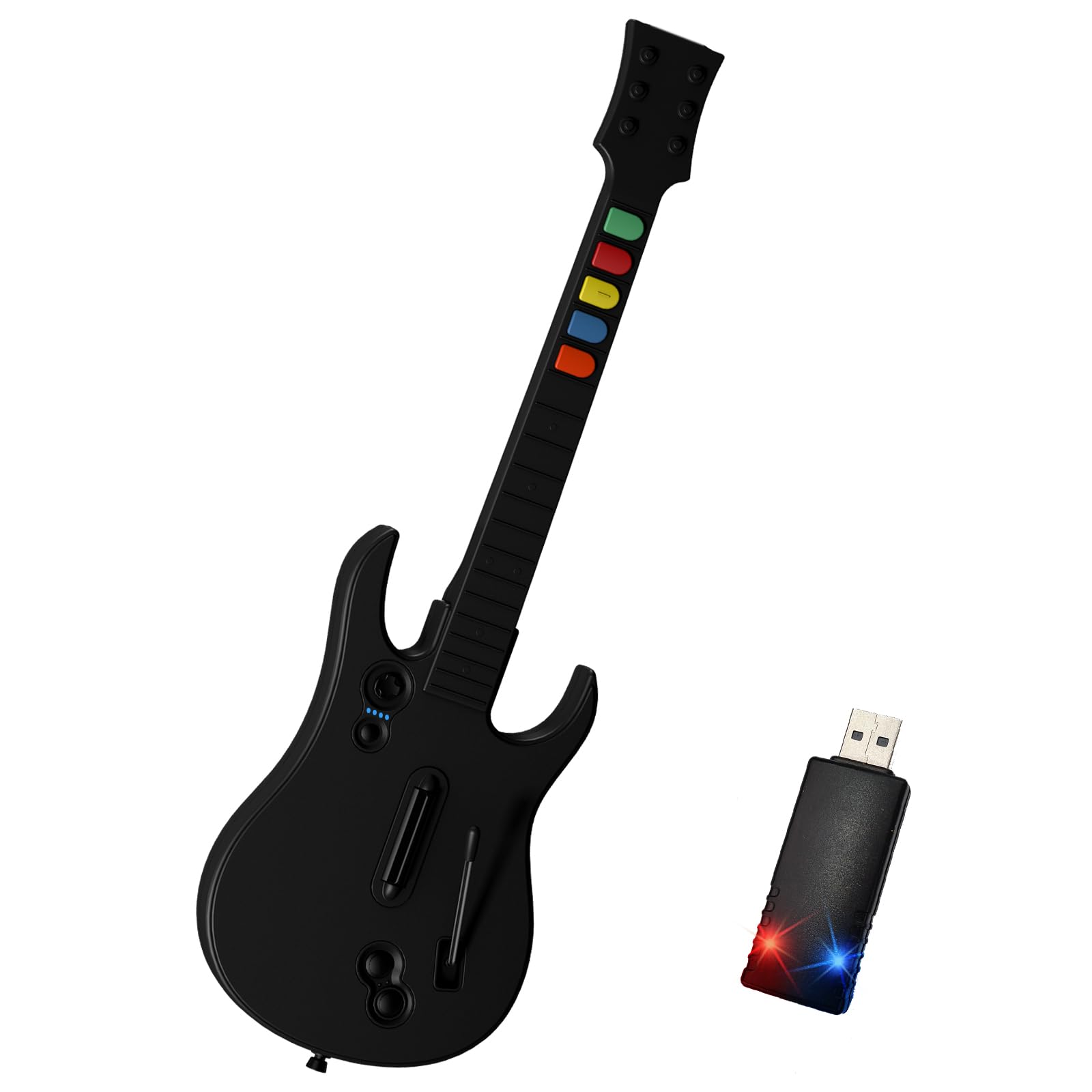 Photo 1 of NBCP Wireless PC Guitar Controller -Clone Hero Guitar for PC with USB Dongle, 2.4G Rock Band/Hero III,World Tour Compatible, Plug & Play