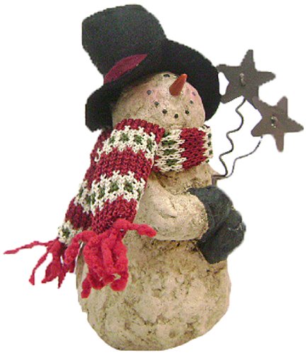 Craft outlet papier mache snowman figurine, 5.5-inch