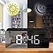 Alarm Clock, LED Mirror Display with Dimmer, Time, Alarm,Temperature with USB Charging Port