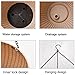 QEESTARS 2 pcs Round Plastic Resin Chain Basket Hanging Planter Hanging Flowers and Plants,Growers Hanging Planter Decor Pot with Watering Can
