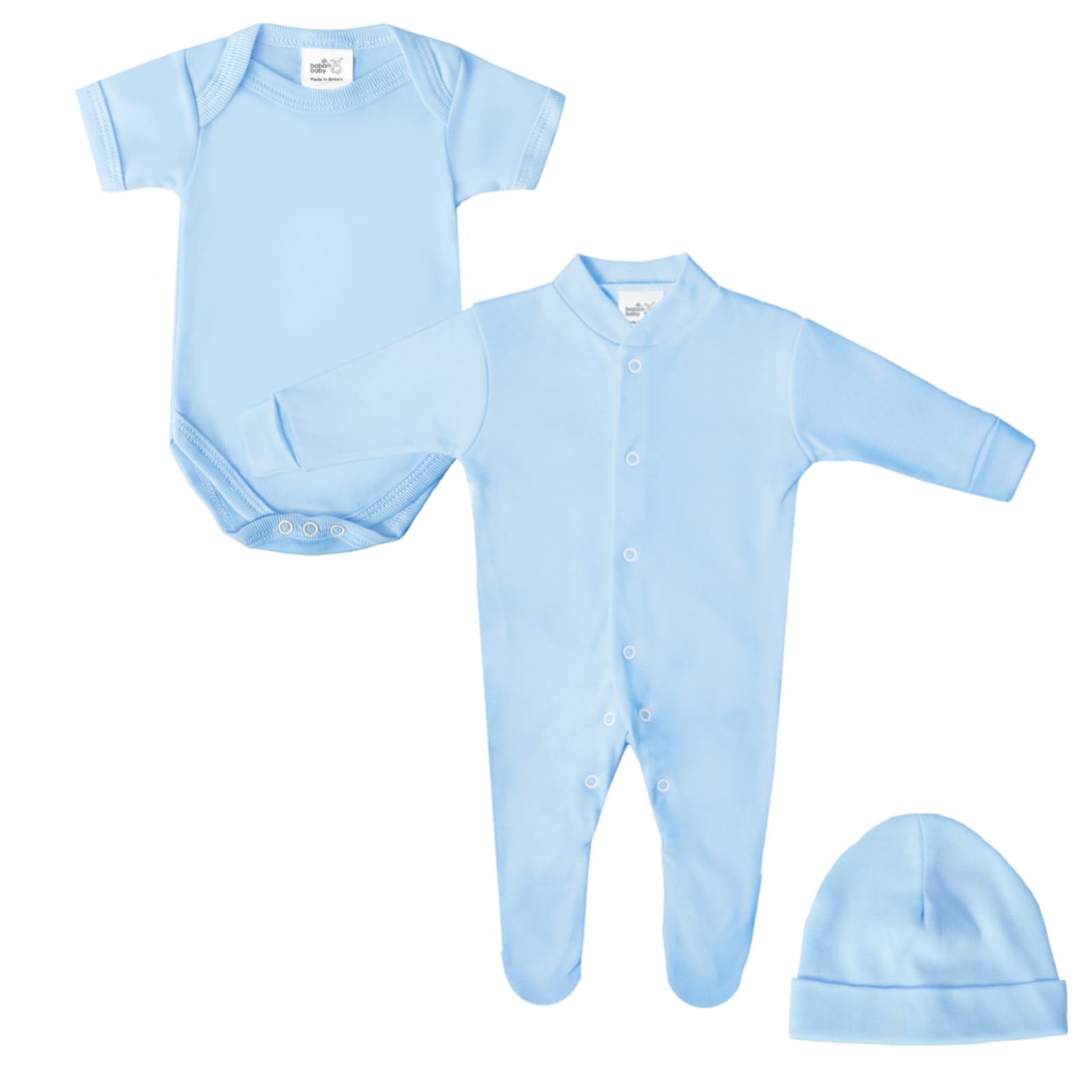 Baby Clothes Gift and Newborn Essentials, British Made - Baby Shower Gifts for Boy or Girl, Blue, Newborn