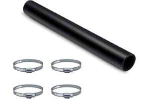 CIL2CRLU2 1 1/2" ID Gasoline Fuel Filler Neck Hose with 4 Clamps - (Straight, 1 1/2" ID, 15 7/8" Long)