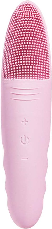HiKiNS Facial Cleansing Brush, IPX7 Waterproof Rechargeable Silicone Facial Cleanser for Deep Cleansing, Gentle Exfoliating, Removing Blackhead, Anti-Aging Massage - Pink