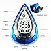 Jamal Alarm Clock Water Power Digital Weather Station Time Humidity Large LCD Display and Temperature Measurement Environmental Technology for Indoor Office Home (Blue)