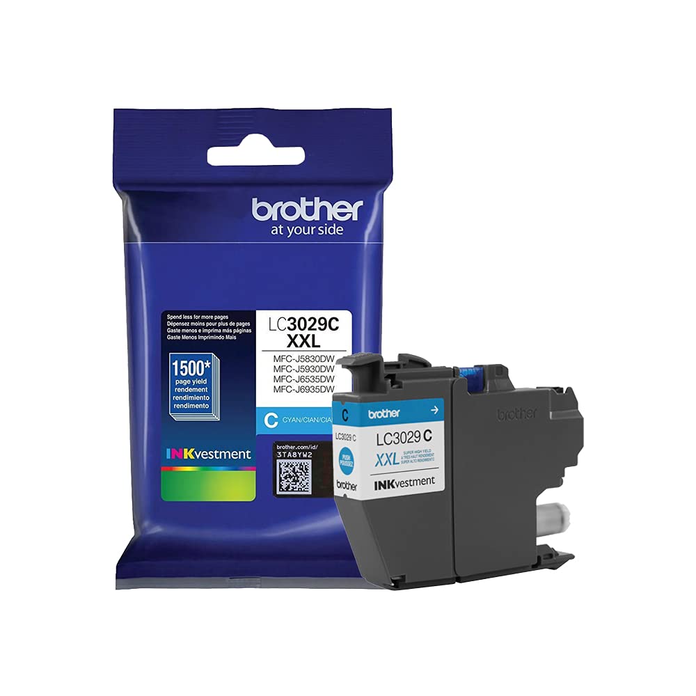 Genuine LC3029CXXL Super High Yield Cyan Ink Cartridge (LC3029C) (For use with MFC-J5830DW MFC-J5830DWXL MFC-J5930DW MFC-J6535DW MFC-J6535DWXL MFC-J6935DW Printers)