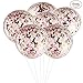 36 inch Confetti Balloons Clear Latex Helium Balloons Pink and Gold Fuchsia Tissue Confetti Balloons Wedding Decoration New Years Eve Party Christmas Decor
