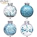 Sea Team Shatterproof Clear Plastic Christmas Ball Ornaments Decorative Xmas Balls Baubles Set with Stuffed Delicate Decorations (70mm/2.76 inch 24-Pack, Babyblue)