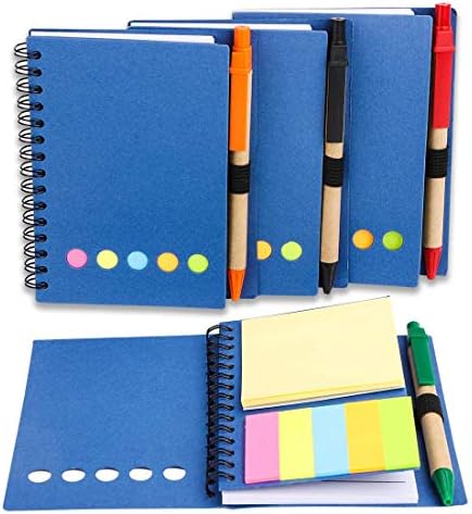 Cover Pocket Notepad Journal with Pen and Kawaii Cute Sticky Notes x32 Unbound – 2019