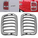 E-Autogrilles Triple Chrome Plated ABS Tail Light Bezels for 04-08 Ford F-150 Styleside Only (67-0303)