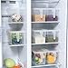 Refrigerator Pantry Organizer Bin, BAMONA 2 Pcs Kitchen Vegetable Fruit Food Holder Storage Freezer Cabinet Box with Lid & Handle