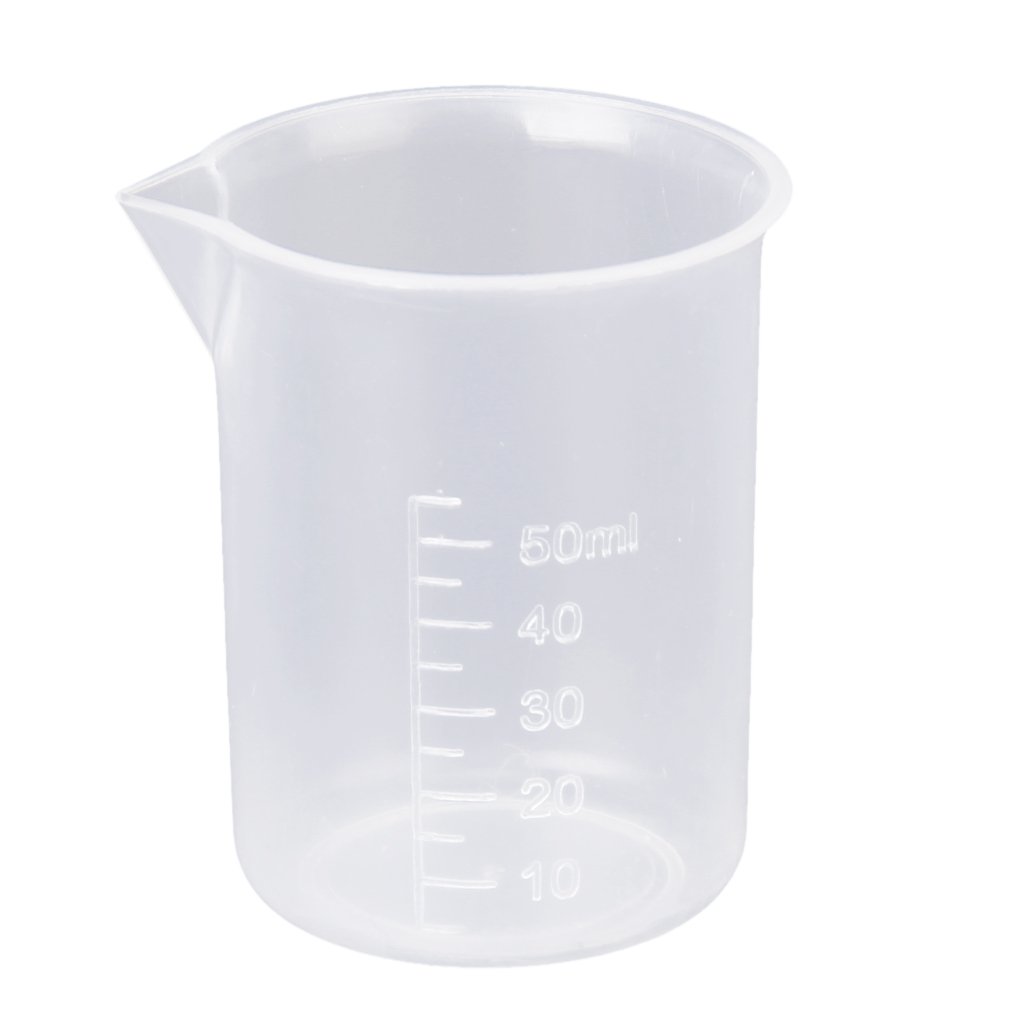 Generic E_14008557 Imported 50Ml Transparent Plastic Graduated Beaker
