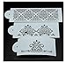 Flower Cake Decorating Tools Stencil Carved 3-Piece Classic Fondant Imprint Mat Set, Clear