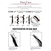 Deep Wave Bundles with Closure 3 Bundles Brazilian Human Hair Extensions with 4x4 Lace Closure Deep Wave Curly Hair Natural Black