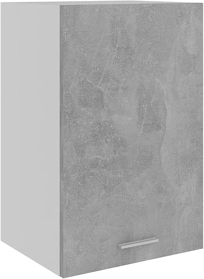 vidaXL Kitchen Cabinet Wall Mounted Storage Shelf Organiser Concrete Grey