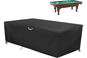 Agustone 7/8/9 Feet Pool Table Cover, Billiard Table Cover for 8FT Snooker Billiard Pool Table Heavy Duty Waterproof Cover Outdoor Indoor Protection-100 x57 x32 inchs