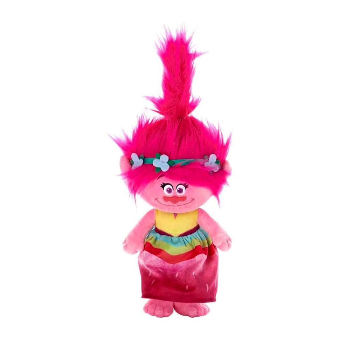 Trolls World Tour - Poppy 18" 45cm Soft Plush Toy - Rainbow Dress
