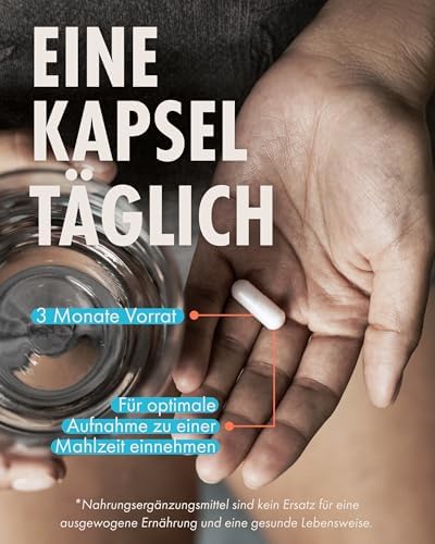 Magnesium glycinat Nahrungsergänzungsmittel – 500 mg – Premium-Qualität – 100 vegane, Magnesium bisglycinat hochdosierte Kapseln Supplements (Tabletten für 3 Monate) mit höchster Bioverfügbarkeit