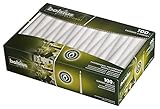 BOLSIUS Long Household White Taper Candles - 10-inch Unscented Premium Quality Wax - 7.5 Hour Long Burning Dripless Candles Bulk Pack of 100 for Home Decor, Wedding, Parties and Special Occasions