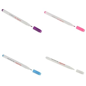 Dolity 4er Pack Trickmarker Markierstifte Sticken Nähen Patchwork Quilten Markierung Luft Löschbare Stift Temporäre Kennzeich
