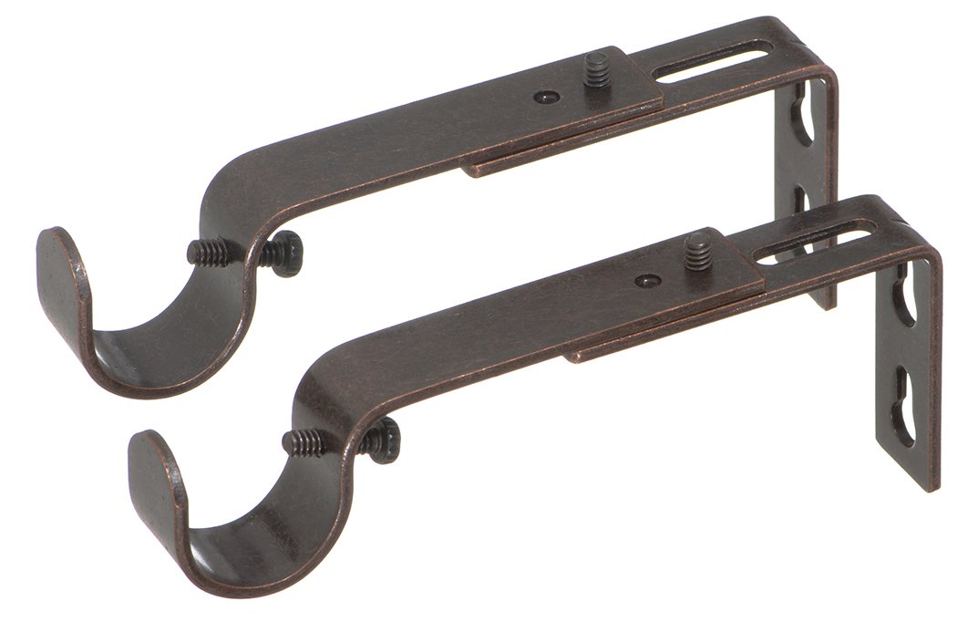 Ivilon Adjustable Brackets for Curtain Rods for 7/8 or 1 inch Rods