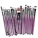 Kolight20 Pcs Pro Makeup Set Powder Foundation Eyeshadow Eyeliner Lip Cosmetic Brushes (Purple+Black) primary