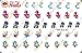 Disney Alice in Wonderland Art Decals. Set of 40.Clear Waterslide Nail Decals AW-002-40 by One Stop Nails