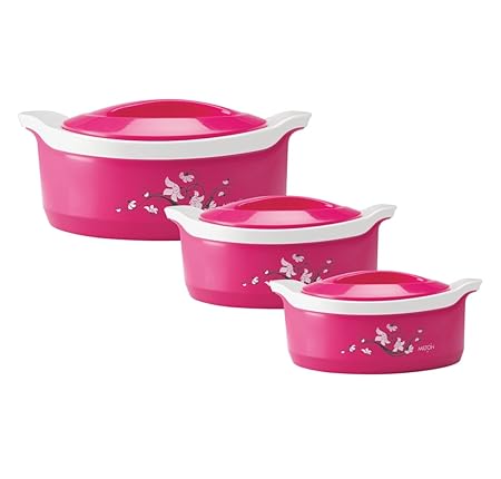 Milton Marvel Insulated Steel Casseroles, Junior Gift Set, 3 Pieces, Pink