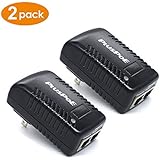 PLUSPOE Wall Plug PoE Injector Power Over Ethernet adaptor 802.3af for Security IP Camera, IP Voip Phones, AP and more (48V0.5A 2PACK)