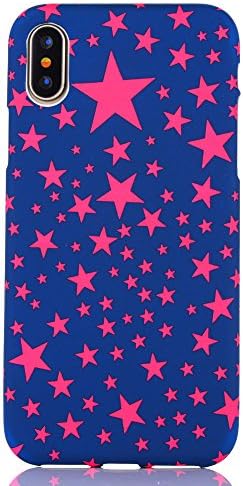 iPhone X Case, Xaviness Love Star Pattern Case [High Impact][noctilucent] Soft TPU Bumper Cushion for iPhone X (Style 08)